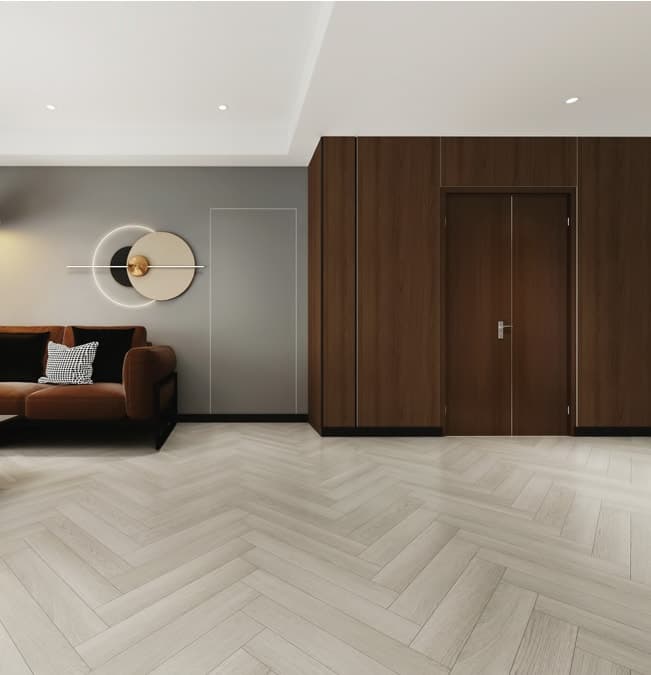 Stunning Herringbone Wooden Flooring