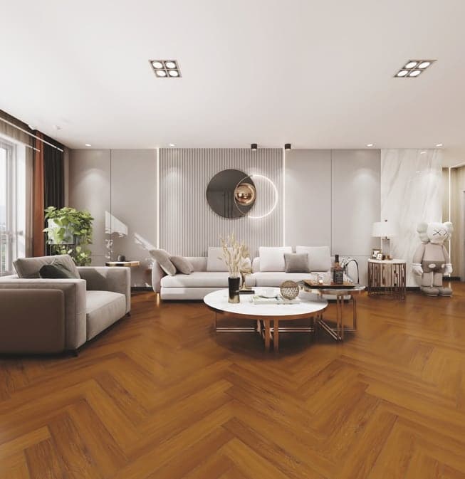 Stunning Herringbone Wooden Flooring