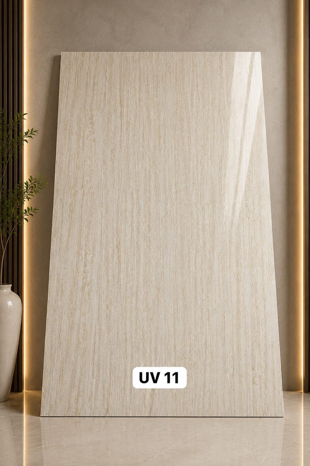 Cream Travertine UV Sheet | Premium PVC Wall Panel | 8 × 4 Feet