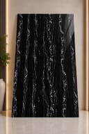 Black Statuario Marble UV Sheet | Premium PVC Wall Panel | 8 × 4 Feet