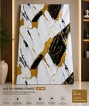 uxury Black & Gold Marble UV Sheet  Premium PVC Wall Panel  8 × 4 Feet
