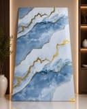 Blue Ocean Marble UV Sheet | Premium PVC Wall Panel | 8 × 4 Feet