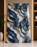 Blue Agate Self Adhesive UV Marble Sticker | Peel & Stick PVC Wall Sheet | 10 × 4 Feet | ST8001
