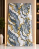 Grey Blue Agate Self Adhesive UV Marble Sheet | 10 × 4 Feet