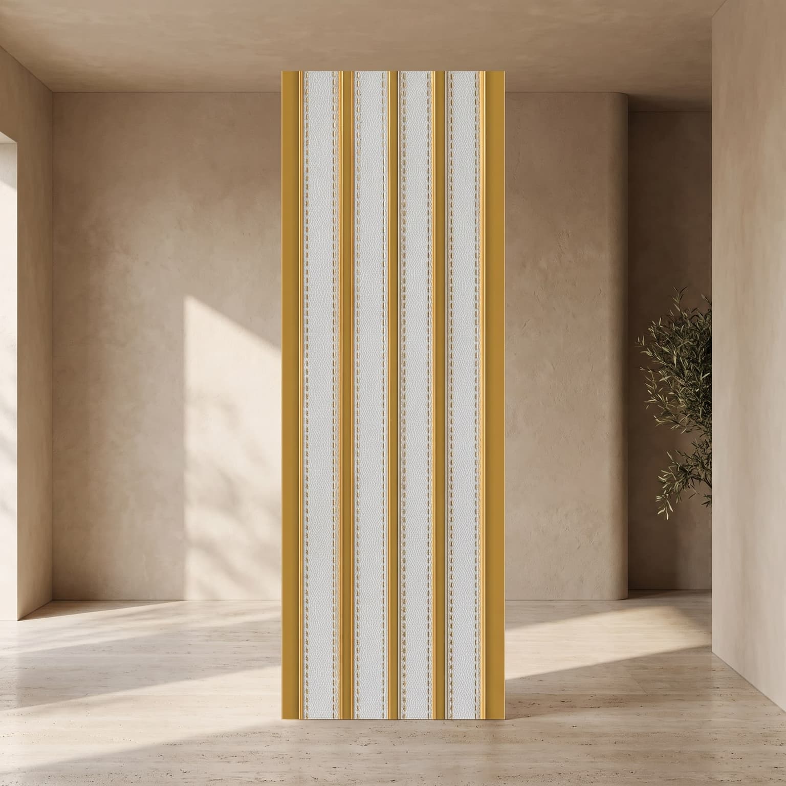 Ivory Gold Luxury Charcoal Wall Panel  120 × 2900 mm