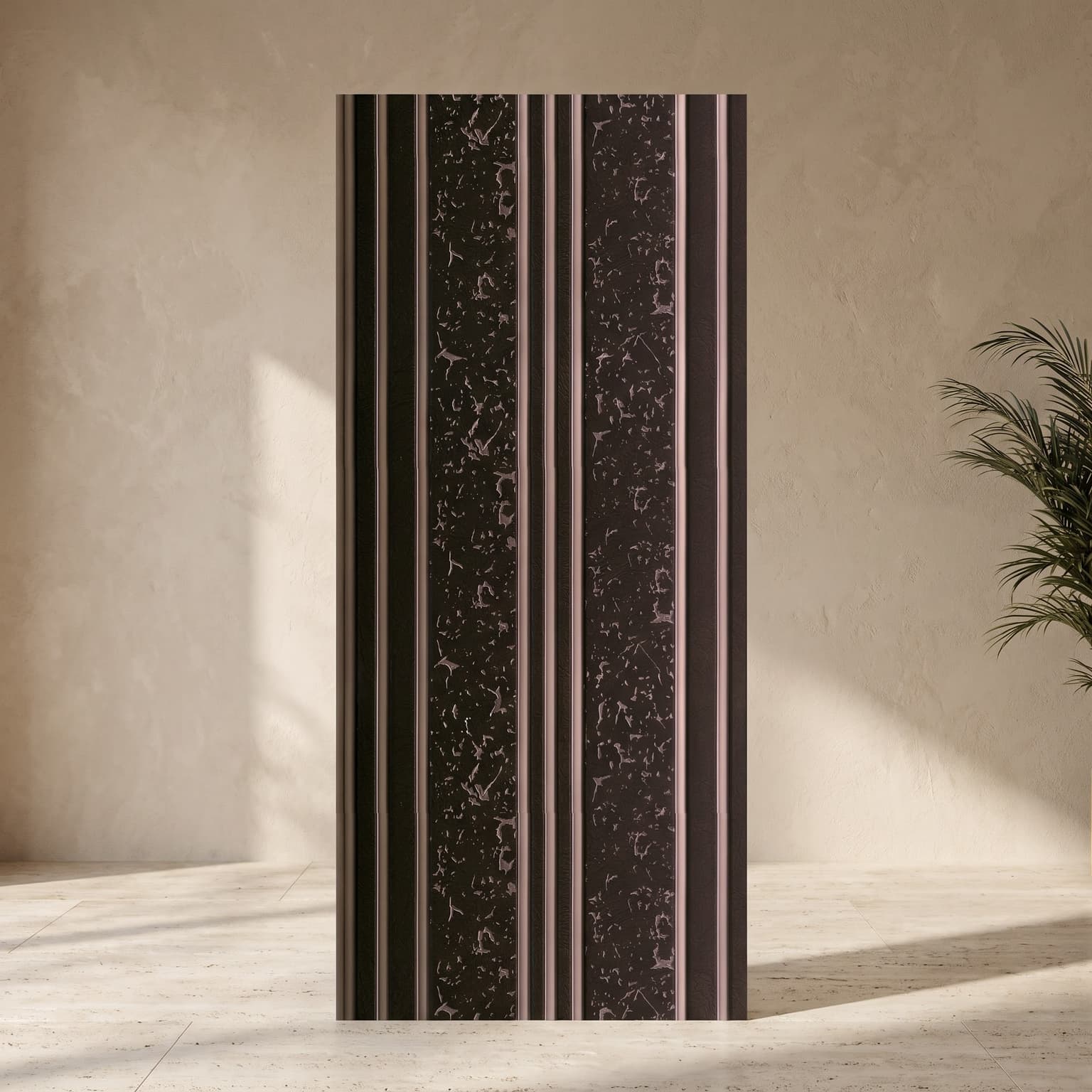 Charcoal Panel – Midnight Bronze Textured Designer Wall Panel (305 × 2900 mm)