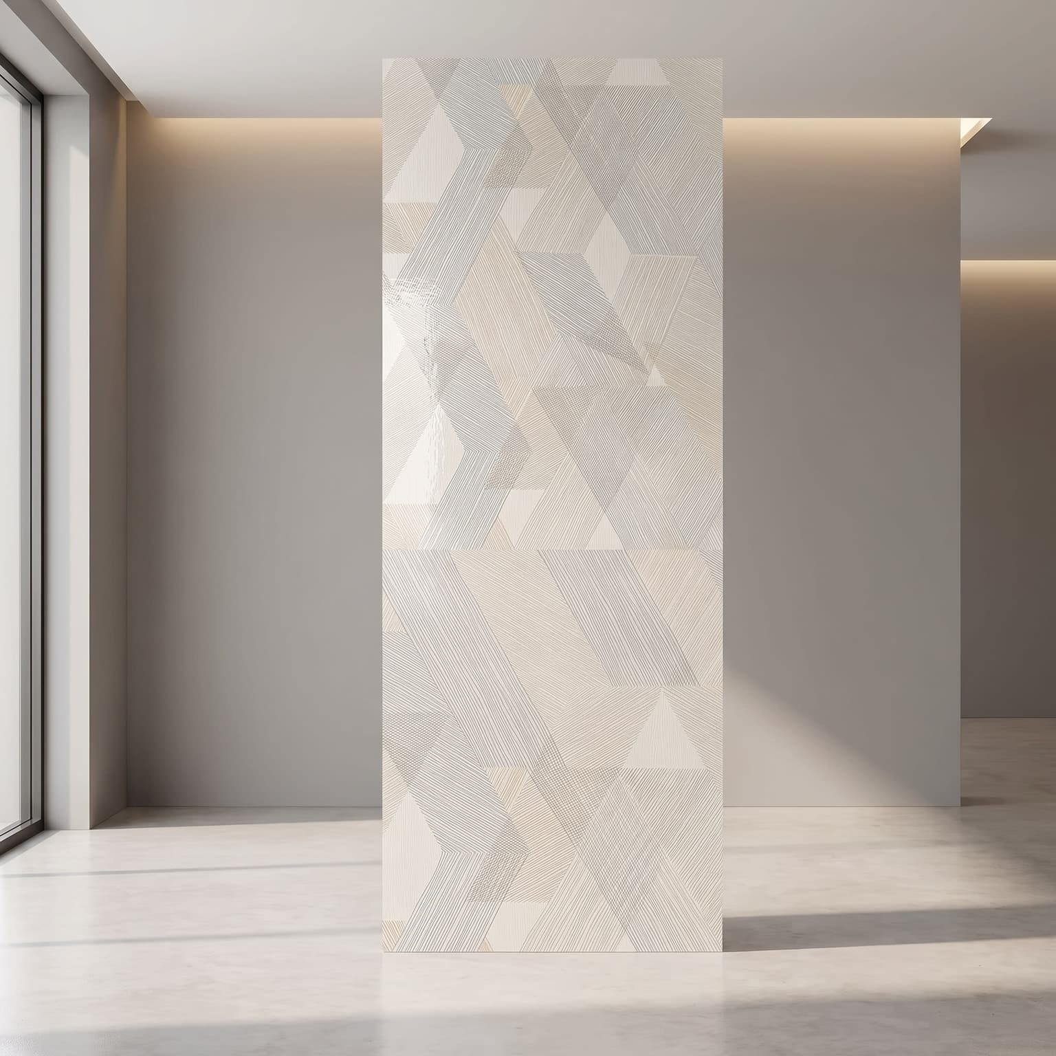 Super Heavy PVC Wall Panel – Modern Geometric Abstract Designer Panel (10 ft × 10 in)