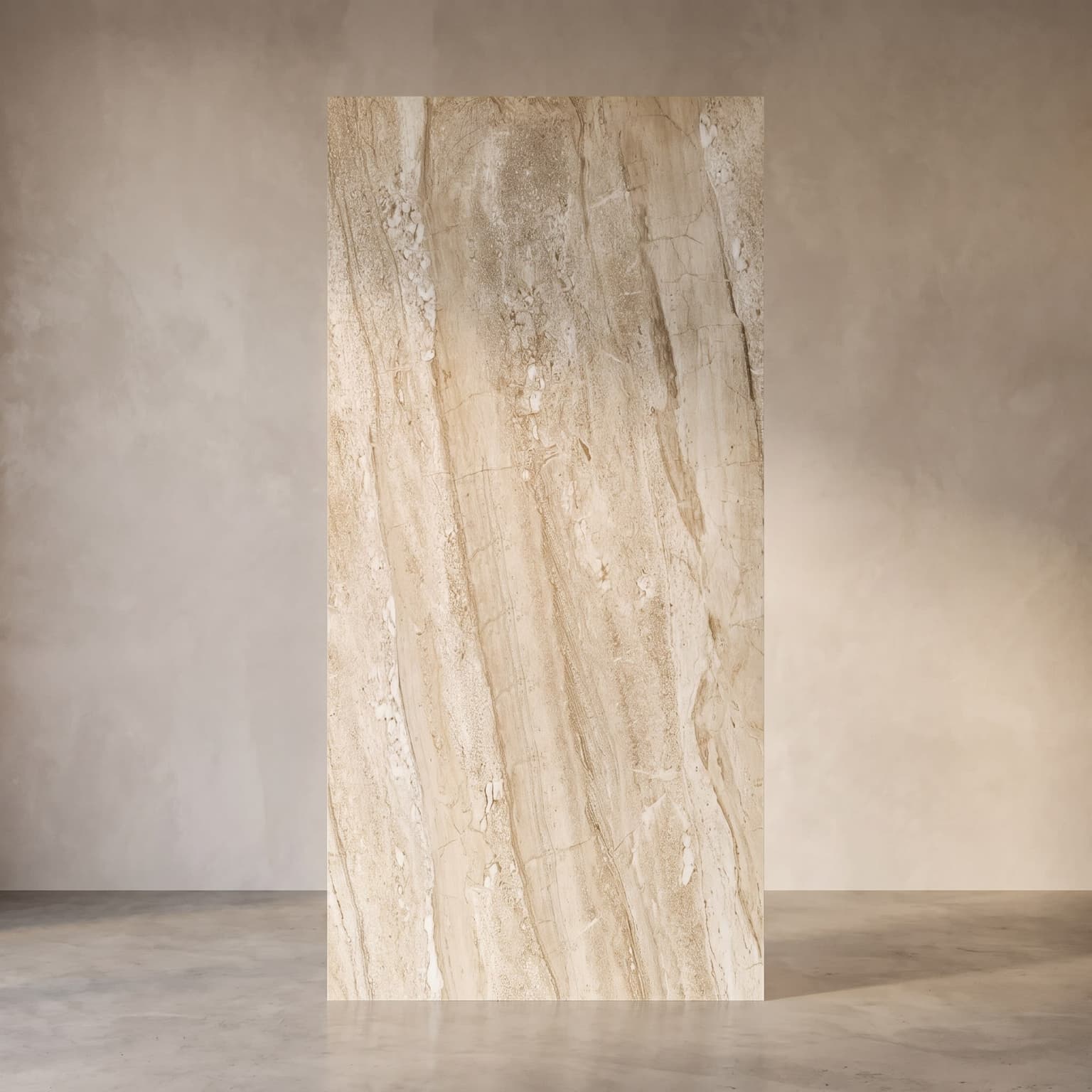 Super Heavy PVC Wall Panel | Beige Marble Stone Designer Panel | 10 ft × 10 inch