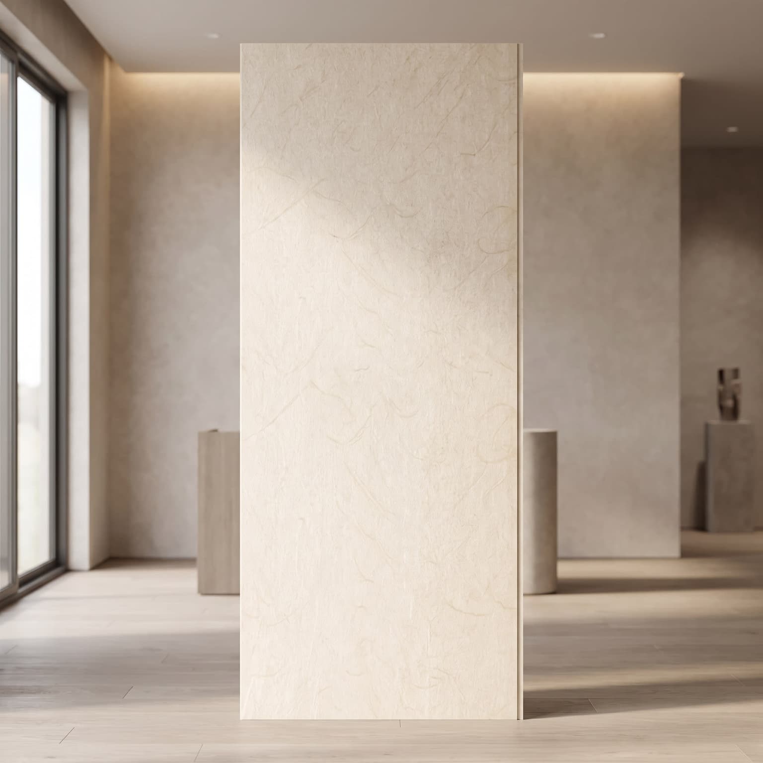 Super Heavy PVC Wall Panel  Ivory Stone Texture Designer Panel  10 ft × 10 inch