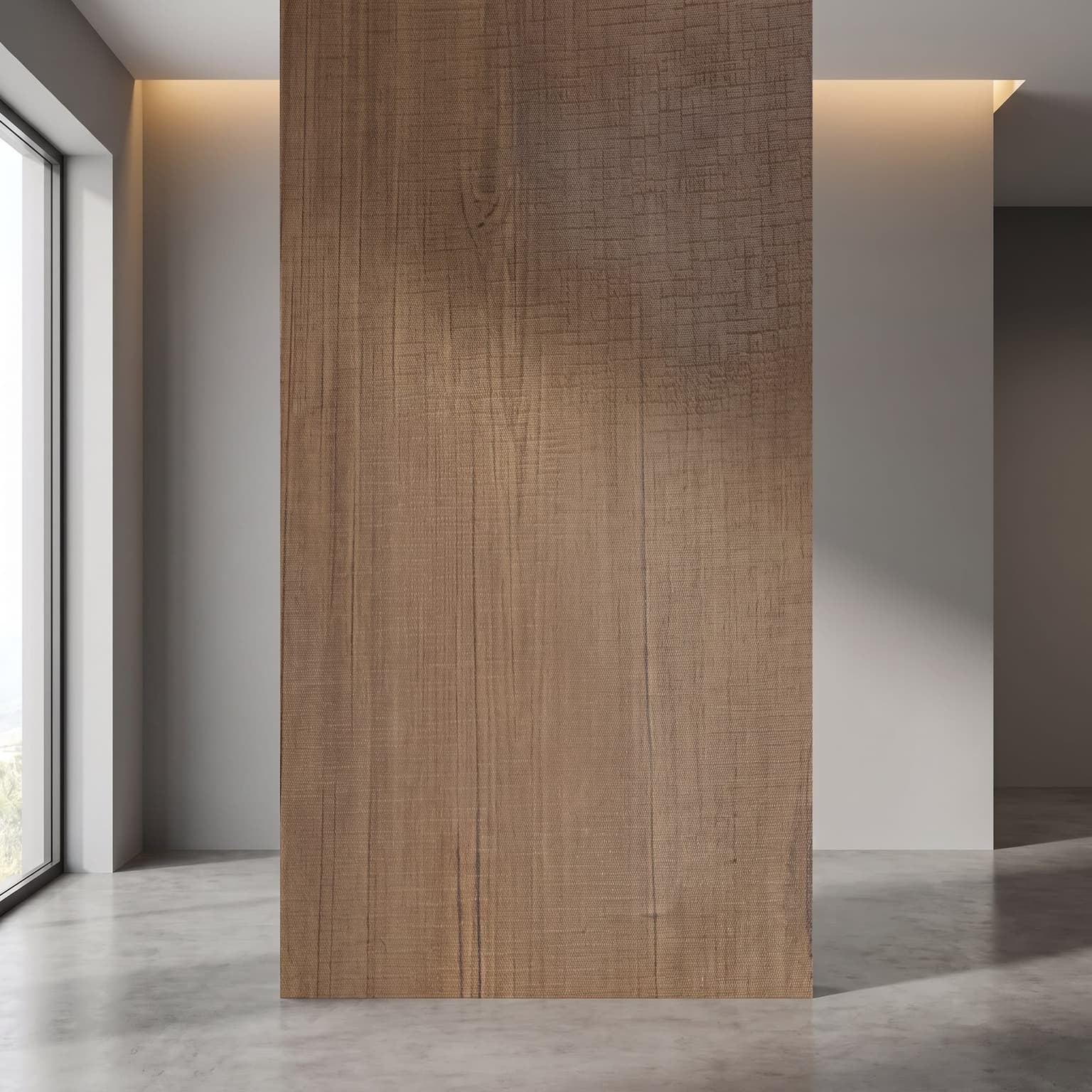 Super Heavy PVC Wall Panel | Rustic Walnut Wood Grain Finish | 10 ft × 10 inch