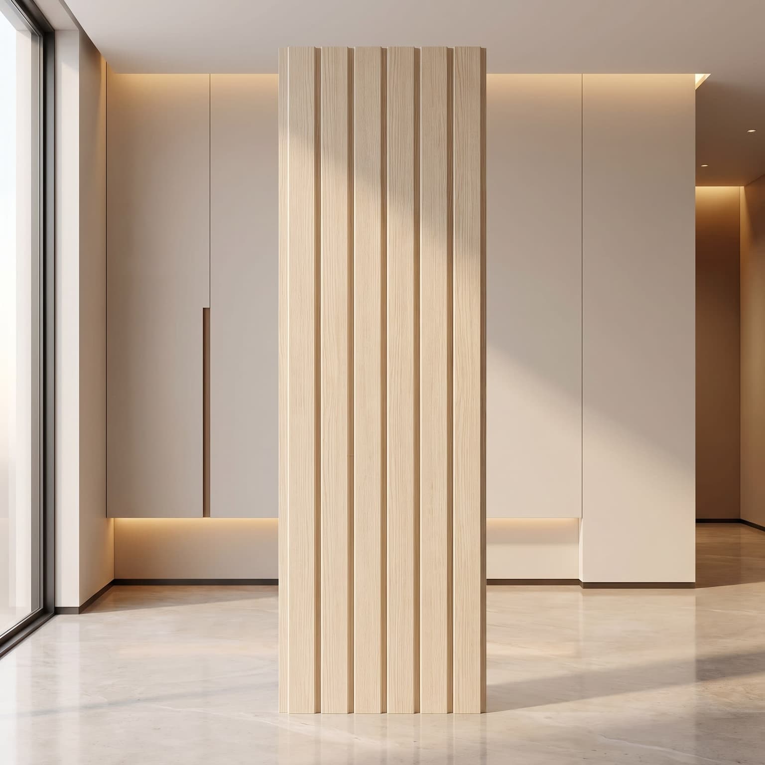PVC Ceiling Panel | Light Oak Wood Groove Design | 10 ft × 10 inch