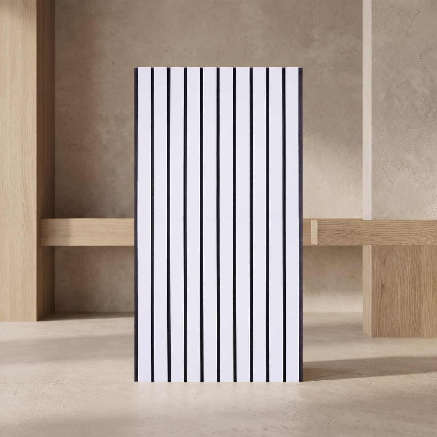 Pure White PVC Fluted Wall Panel | 10 Feet × 1 Foot | FLT-61