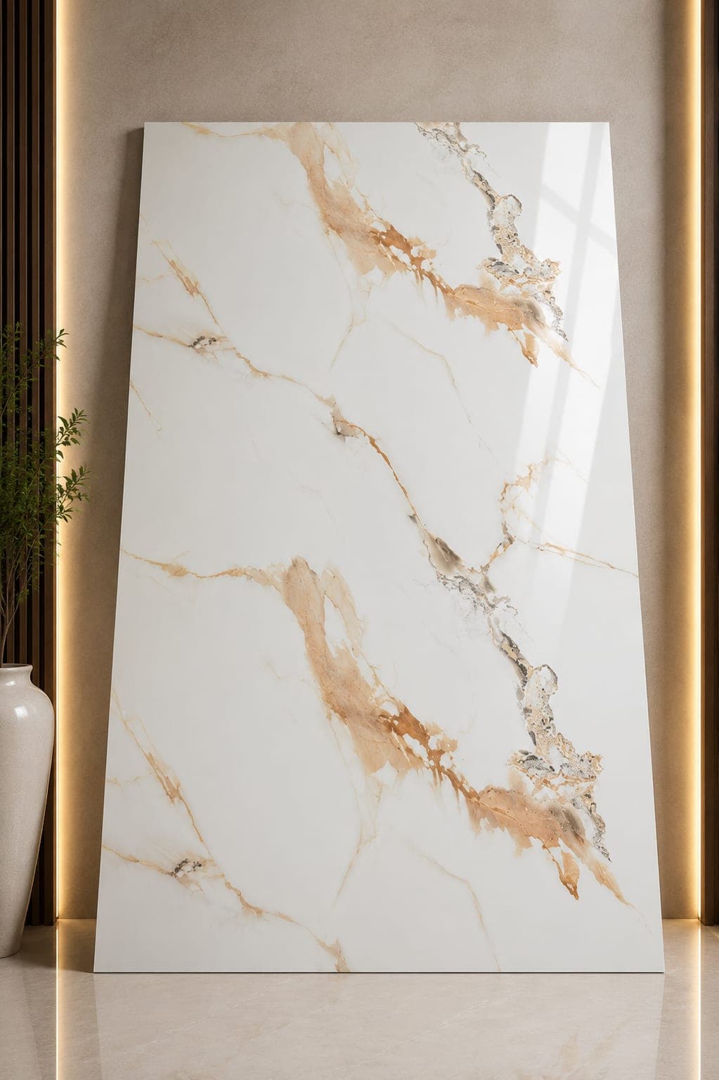 Calacatta Gold Marble UV Sheet | Premium PVC Wall Panel | 8 × 4 Fee